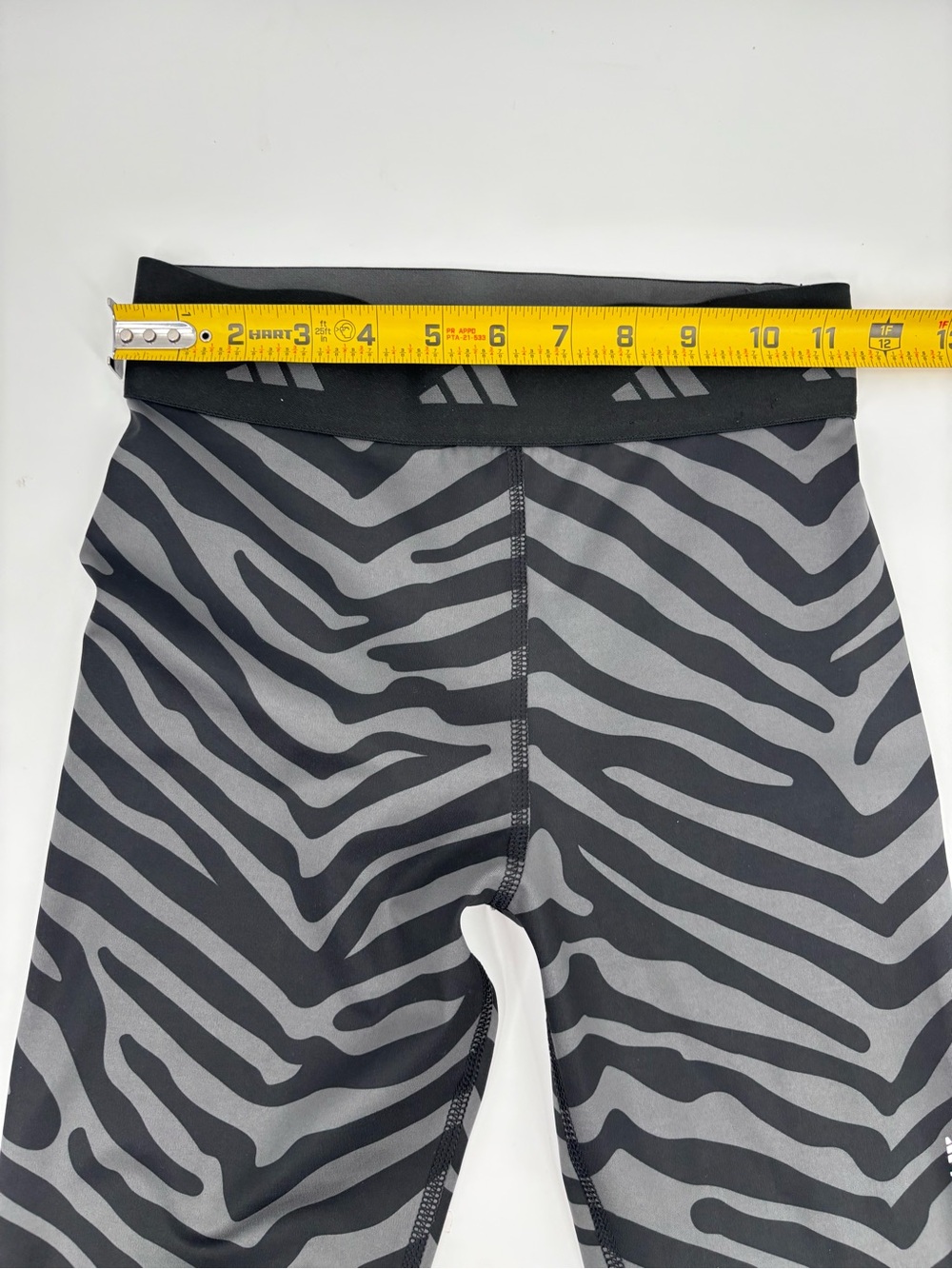 adidas Women's Black & Gray Zebra Print High-Waist Leggings - Picture 9 of 13